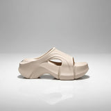 Street Style Cloud Platform Slides in Khaki – Elevated Thick Sole Fashion Slippers for All Seasons | BadCherry