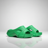 Street Style Cloud Platform Slides in Green – Elevated Thick Sole Fashion Slippers for All Seasons | BadCherry