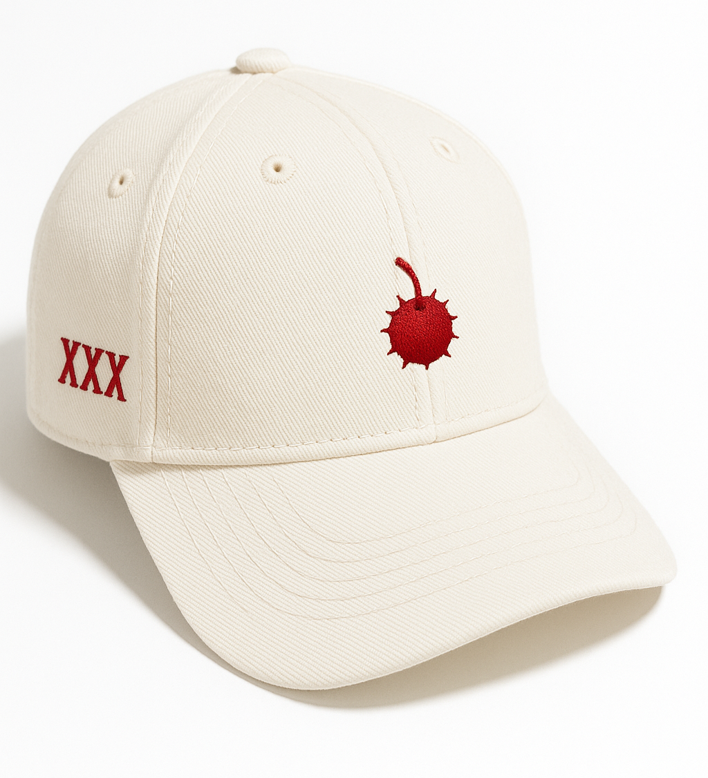 Cherry Bomb Cap – Cream White