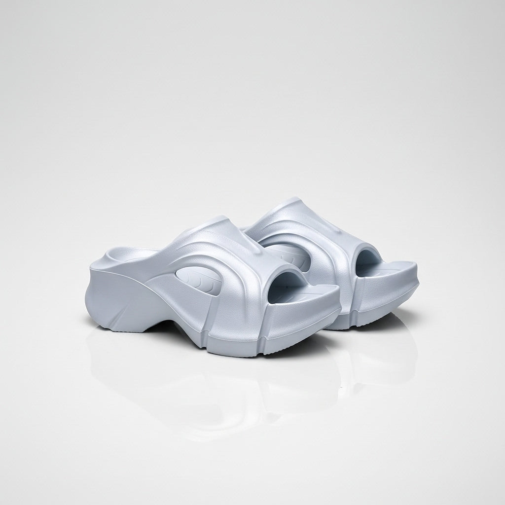 Street Style Cloud Platform Slides – Elevated Thick Sole Fashion Slippers for All Seasons | BadCherry