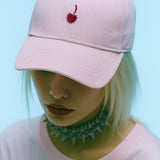 Cherry Bomb Statement Cap – Blush Pink