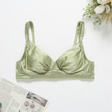 Lustrous Silk Pleated Cup Bra