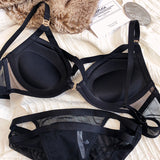 Mesh Strap Design Women's Lingerie Set