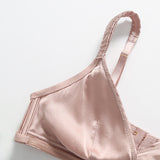 Lustrous Silk Pleated Cup Bra