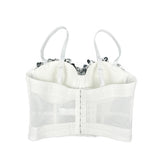 Black and White Sequin Corset Top