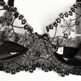 Strappy Halter Embroidered Lingerie Set