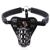 Leather Harness with Studded Thong