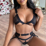Mesh See-Through Suspender Sexy Lingerie Set
